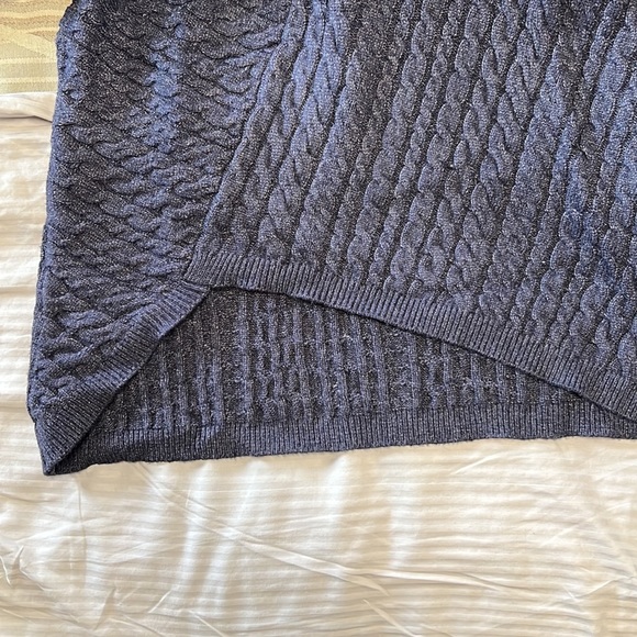 Navy Cable Knit Sweater - Picture 4 of 4